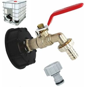 Mumu - Faucet Tank 1000L S60X6 ibc Faucet Connector with 1/2-inch Hose Connection, Drain Tank Adapter, for Garden Faucet, for Tank Adapter (1 Piece) Mumu - Faucet Tank 1000L S60X6 ibc Faucet Connector with 1/2-inch Hose Connection, Drain Tank Adapter, for Garden Faucet, for Tank Adapter (1 Piece)