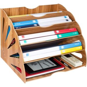 Memkey - File Organizer, Wooden Sorter, Paper Tray, Office Storage for A4 Paper, Magazines and Documents (34 x 28 x 28 cm) Memkey - File Organizer, Wooden Sorter, Paper Tray, Office Storage for A4 Paper, Magazines and Documents (34 x 28 x 28 cm)