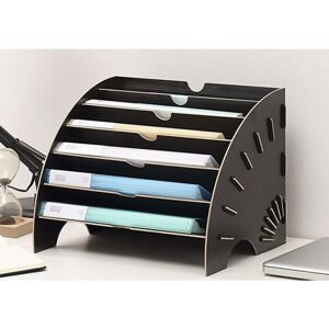 Memkey - File Organizer, Wooden Sorter, Paper Tray, Office Storage for A4 Paper, Magazines and Documents (36.5 x 28 x 28 cm, Black) Memkey - File Organizer, Wooden Sorter, Paper Tray, Office Storage for A4 Paper, Magazines and Documents (36.5 x 28 x 28 cm, Black)