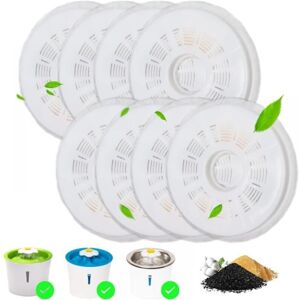 SERBIA Filtre Fontaine Eau Chat, 8 pcs Triple Action catit Filtre Compatible avec Distributeur d'eau pour Animaux 3L,Filtre Fontaine Eau Chat avec Charbon SERBIA Filtre Fontaine Eau Chat, 8 pcs Triple Action catit Filtre Compatible avec Distributeur d'eau pour Animaux 3L,Filtre Fontaine Eau Chat avec Charbon