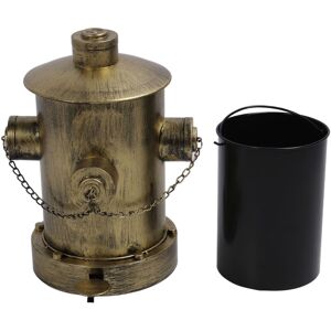 Groofoo - Fire Hydrant Trash Can with Inner Bucket European Iron Retro Practical Large Capacity Wrought Iron Pedal Trash Can for Floor Desktop Gold Groofoo - Fire Hydrant Trash Can with Inner Bucket European Iron Retro Practical Large Capacity Wrought Iron Pedal Trash Can for Floor Desktop Gold