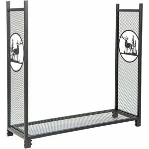 Costway - Firewood Rack Stand Heavy-Duty Log Rack Holder Mesh Sides Fireplace Wood Storage Costway - Firewood Rack Stand Heavy-Duty Log Rack Holder Mesh Sides Fireplace Wood Storage