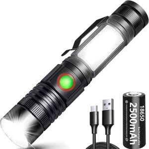 WOIYIC Flashlight, 2000 Lumens LED USB Rechargeable Powerful COB Flashlight Portable Zoomable Torch for Car Garage Workshop Camping DIY (Rechargeable WOIYIC Flashlight, 2000 Lumens LED USB Rechargeable Powerful COB Flashlight Portable Zoomable Torch for Car Garage Workshop Camping DIY (Rechargeable