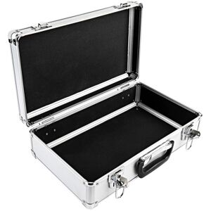 Flight Case 40X24X12.5Cm Toolbox Lockable Tool Case Aluminium Box Tool Cases Hard Key Secured Camera Case Silver Tool Storage Case for Storage Flight Case 40X24X12.5Cm Toolbox Lockable Tool Case Aluminium Box Tool Cases Hard Key Secured Camera Case Silver Tool Storage Case for Storage