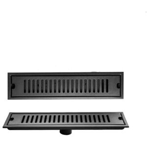 AIPERQ FLITI Rectangular floor drains made of 304 stainless steel with black baking paint for bathroom, sewer, shower room, length 20-50 cm, side 40 x 10 cm AIPERQ FLITI Rectangular floor drains made of 304 stainless steel with black baking paint for bathroom, sewer, shower room, length 20-50 cm, side 40 x 10 cm