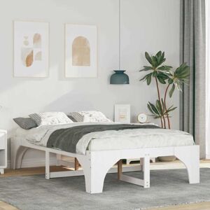 Floor Bed Frame with Storage White Solid pine wood Vidaxl Floor Bed Frame with Storage White Solid pine wood Vidaxl