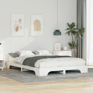 Floor Bed Frame with Storage White Solid pine wood Vidaxl Floor Bed Frame with Storage White Solid pine wood Vidaxl