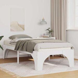 Floor Bed Frame with Storage White Solid pine wood Vidaxl Floor Bed Frame with Storage White Solid pine wood Vidaxl