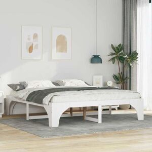 Floor Bed Frame with Storage White Solid pine wood Vidaxl Floor Bed Frame with Storage White Solid pine wood Vidaxl