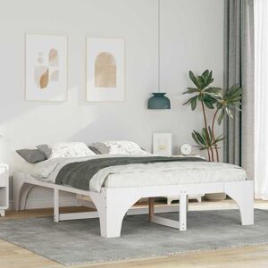 Floor Bed Frame with Storage White Solid pine wood Vidaxl Floor Bed Frame with Storage White Solid pine wood Vidaxl