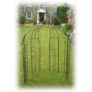 Flower Bower (Inc Ground Spikes) Garden Gazebo - Solid Steel - L89 x W177.7 x H304.8 cm - Black Flower Bower (Inc Ground Spikes) Garden Gazebo - Solid Steel - L89 x W177.7 x H304.8 cm - Black