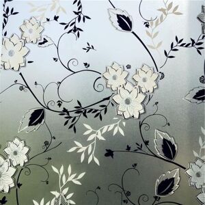 LINGHHANG Flower Window Film, Anti-Glare, Blackout, 44.5x200CM, Flower Electrostatic Window Film, Opaque Window Film, Decorative Window Film LINGHHANG Flower Window Film, Anti-Glare, Blackout, 44.5x200CM, Flower Electrostatic Window Film, Opaque Window Film, Decorative Window Film