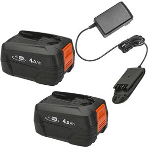 Flymo Power For All 2 x Batteries & Charger Starter Set 18V 4.0Ah FLY105 FLY106 Flymo Power For All 2 x Batteries & Charger Starter Set 18V 4.0Ah FLY105 FLY106