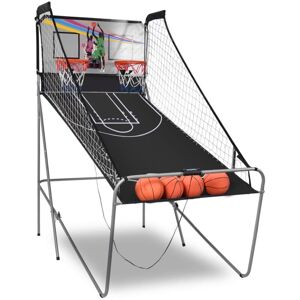 Costway - Foldable Double Shot Basketball Arcade Game w/2 Basketball Hoops-White Costway - Foldable Double Shot Basketball Arcade Game w/2 Basketball Hoops-White