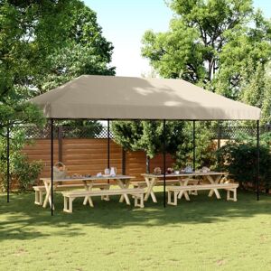 Bonnevie - Foldable Party Tent,Family Tent,Camping tent Pop-Up Taupe 580x292x315 cm VSVS155377 Bonnevie - Foldable Party Tent,Family Tent,Camping tent Pop-Up Taupe 580x292x315 cm VSVS155377