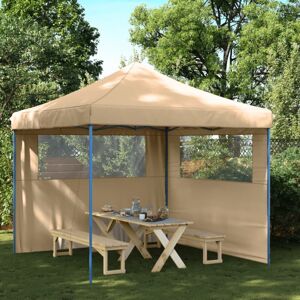Bonnevie - Foldable Party Tent,Family Tent,Camping tent Pop-Up with 2 Sidewalls Beige VSVS593056 Bonnevie - Foldable Party Tent,Family Tent,Camping tent Pop-Up with 2 Sidewalls Beige VSVS593056