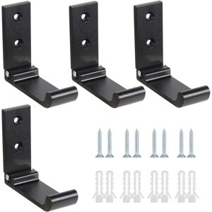 Longziming - Foldable Wall Hooks, 4 Pieces Wall Mounted Helmet Mount, Invisible Coat Hooks, Aluminum Wall Hook, With Screws, Jacket Towel Hook Longziming - Foldable Wall Hooks, 4 Pieces Wall Mounted Helmet Mount, Invisible Coat Hooks, Aluminum Wall Hook, With Screws, Jacket Towel Hook