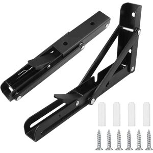 WOIYIC Folding Bracket, Stainless Steel Folding Shelf Support, Heavy Duty Retractable Folding Shelf Support, For Garage, Kitchen, Bedroom. (20cm, 2 Pieces) WOIYIC Folding Bracket, Stainless Steel Folding Shelf Support, Heavy Duty Retractable Folding Shelf Support, For Garage, Kitchen, Bedroom. (20cm, 2 Pieces)