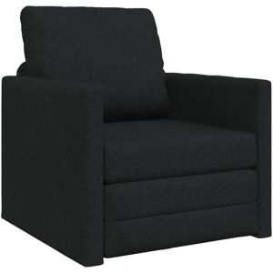 Folding Sofa Bed Black 74 x 77 x 81 cm Fabric vidaXL Folding Sofa Bed Black 74 x 77 x 81 cm Fabric vidaXL