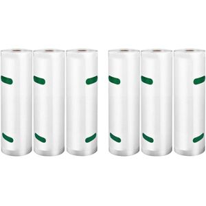 COOCHEER Food Sealing Machine Bags, 6 Rolls, Reusable Freezer Bags, BPA and LFGB, Compatible with Any Sealing Machine Width 25cmx5M COOCHEER Food Sealing Machine Bags, 6 Rolls, Reusable Freezer Bags, BPA and LFGB, Compatible with Any Sealing Machine Width 25cmx5M