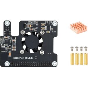 Tlily - For rdk X5 PoE Expansion Board 802.3af/At High Power Ethernet with Cooling Fan & Metal Heatsink for Enhanced Performance Tlily - For rdk X5 PoE Expansion Board 802.3af/At High Power Ethernet with Cooling Fan & Metal Heatsink for Enhanced Performance