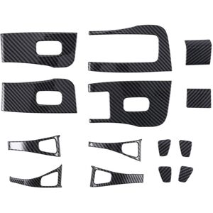 TLILY For Tesla Model 3 Door Opening Armrest Button Panel Trim Carbon Fiber Interior Modification 14-Piece Set TLILY For Tesla Model 3 Door Opening Armrest Button Panel Trim Carbon Fiber Interior Modification 14-Piece Set