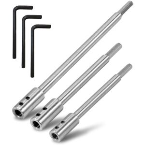 Tlily - Forstner Bit Extension for 3/8Inch Round Shank, High-Carbon Steel Wood Spade Drill Extender 3PCS Tlily - Forstner Bit Extension for 3/8Inch Round Shank, High-Carbon Steel Wood Spade Drill Extender 3PCS