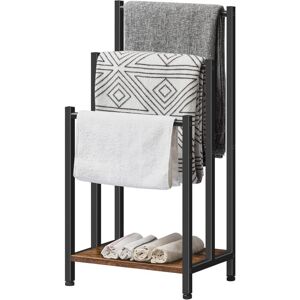 Hoobro - Freestanding Towel Rack, 3 Tier Metal Blanket Rack, Blanket Ladder Holder for Bathroom, Industrial Drying and Display Rack with Shelf Hoobro - Freestanding Towel Rack, 3 Tier Metal Blanket Rack, Blanket Ladder Holder for Bathroom, Industrial Drying and Display Rack with Shelf
