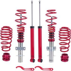 Maxpeedingrods - Front Rear Coilovers Kit for vw Polo 9N 2001-2014 hatchback Saloon Shock Struts Maxpeedingrods - Front Rear Coilovers Kit for vw Polo 9N 2001-2014 hatchback Saloon Shock Struts