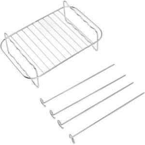 Groofoo - Fryer Rack Stainless Steel Rectangle Double Layer Fryer Accessory for ninja food 8QT Dual Basket Fryer Groofoo - Fryer Rack Stainless Steel Rectangle Double Layer Fryer Accessory for ninja food 8QT Dual Basket Fryer