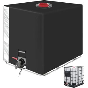 TONCHEAN Funda para tanque IBC de 1000 l, protección solar, con película transparente, protección UV negra, colector de agua de lluvia de 1000 l - 120 x 100 x TONCHEAN Funda para tanque IBC de 1000 l, protección solar, con película transparente, protección UV negra, colector de agua de lluvia de 1000 l - 120 x 100 x