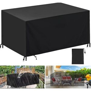 TONCHEAN Funda rectangular para mesa de jardín, impermeable y con protección UV para muebles de patio, para exterior (negra, 213 x 132 x 72 cm, 420D) TONCHEAN Funda rectangular para mesa de jardín, impermeable y con protección UV para muebles de patio, para exterior (negra, 213 x 132 x 72 cm, 420D)