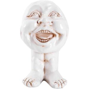 Tlily - Funny Face Resin Sculpture in Flower Pot with Expression Garden Supplies e Tlily - Funny Face Resin Sculpture in Flower Pot with Expression Garden Supplies e