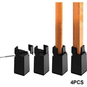 ANPVIZ Furniture Leg Risers, 4 Pack Heavy Duty Chair Risers, Holds up to 5 lbs, Easy to Install for Overbed Table Chairs (Black, 4") ANPVIZ Furniture Leg Risers, 4 Pack Heavy Duty Chair Risers, Holds up to 5 lbs, Easy to Install for Overbed Table Chairs (Black, 4")