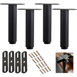 Ikodm - Furniture Legs, 4 Adjustable Metal Furniture Legs for Bed Frames, Heavy Duty Center Bed Board Support Feet 35cm Ikodm - Furniture Legs, 4 Adjustable Metal Furniture Legs for Bed Frames, Heavy Duty Center Bed Board Support Feet 35cm