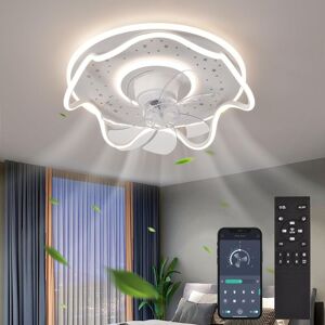 Ganeed - Ceiling Fan with Light - Flush Mount Modern Indoor led Dimmable Low Profile Ceiling Fans with Remote Control,Smart 3 Light Color Change and Ganeed - Ceiling Fan with Light - Flush Mount Modern Indoor led Dimmable Low Profile Ceiling Fans with Remote Control,Smart 3 Light Color Change and