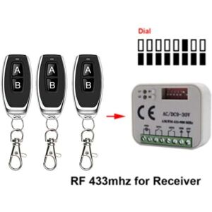 Ymyny - Garage Door Remote Control Receiver 433 868MHz rx Multi 300-900MHz ac/dc 9-30V Receiver with Remote Control mumu Ymyny - Garage Door Remote Control Receiver 433 868MHz rx Multi 300-900MHz ac/dc 9-30V Receiver with Remote Control mumu