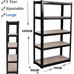 Briefness - Garage Shelving Racking Heavy Duty Steel Boltless Warehouse Unit 5 Tier Shelf Briefness - Garage Shelving Racking Heavy Duty Steel Boltless Warehouse Unit 5 Tier Shelf