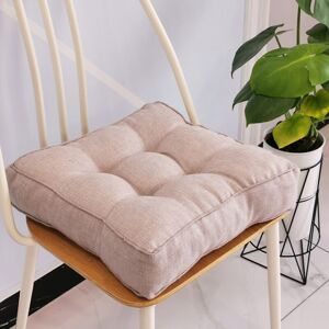 Memkey - Garden Chair Cushion Thick 10cm Soft Cotton 40x40cm for Office Dining Room Home (40x40x10cm, Beige) Memkey - Garden Chair Cushion Thick 10cm Soft Cotton 40x40cm for Office Dining Room Home (40x40x10cm, Beige)