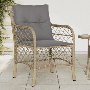 Vidaxl - Garden Chairs with Cushions 2 pcs Mix Beige Poly Rattan Vidaxl - Garden Chairs with Cushions 2 pcs Mix Beige Poly Rattan