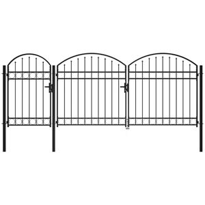 Garden Fence Gate with Arched Top 200 x 400 cm Steel vidaXL Garden Fence Gate with Arched Top 200 x 400 cm Steel vidaXL