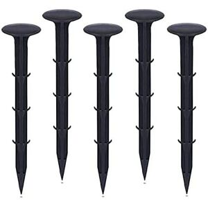 Memkey - Garden fixing stakes made of plastic, for the garden for attaching weed control fabrics, uv protection (200 pieces, black) Memkey - Garden fixing stakes made of plastic, for the garden for attaching weed control fabrics, uv protection (200 pieces, black)