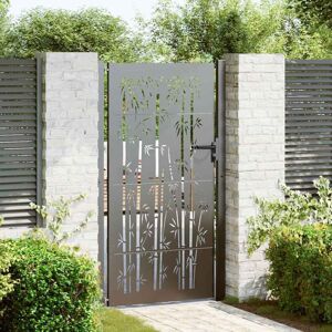 Garden Gate with Lock Black 105 x 200 cm Powder-coated steel Vidaxl Garden Gate with Lock Black 105 x 200 cm Powder-coated steel Vidaxl
