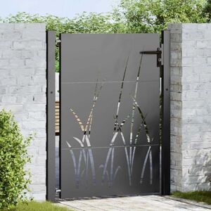 Garden Gate with Lock Black 105 x 150 cm Powder-coated steel Vidaxl Garden Gate with Lock Black 105 x 150 cm Powder-coated steel Vidaxl