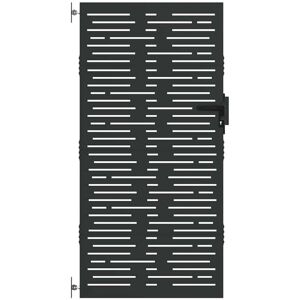 Vidaxl - Garden Gate with Lock Black 105 x 200 cm Powder-coated steel Vidaxl - Garden Gate with Lock Black 105 x 200 cm Powder-coated steel