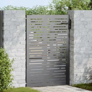 Garden Gate with Lock Black 105 x 150 cm Powder-coated steel Vidaxl Garden Gate with Lock Black 105 x 150 cm Powder-coated steel Vidaxl