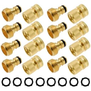 Tlily - Garden Hose Quick Connector, Solid Brass 3/4 Inch ght Thread Connect Kit Tlily - Garden Hose Quick Connector, Solid Brass 3/4 Inch ght Thread Connect Kit