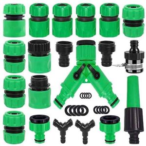 Gotrays - Garden Hose Water Pipe Connector Set Car Wash Telescopic Tube Pacifier Quick Connector Straight Jet Gun Set,Green Gotrays - Garden Hose Water Pipe Connector Set Car Wash Telescopic Tube Pacifier Quick Connector Straight Jet Gun Set,Green