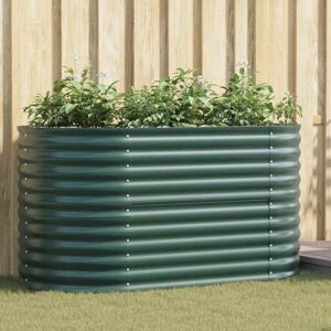 Garden Raised Bed Green 160 x 80 x 81 cm Steel Vidaxl Garden Raised Bed Green 160 x 80 x 81 cm Steel Vidaxl
