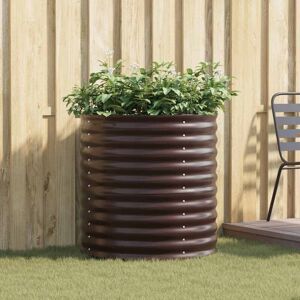 Garden Raised Bed Brown 80 x 80 x 81 cm Steel Vidaxl Garden Raised Bed Brown 80 x 80 x 81 cm Steel Vidaxl